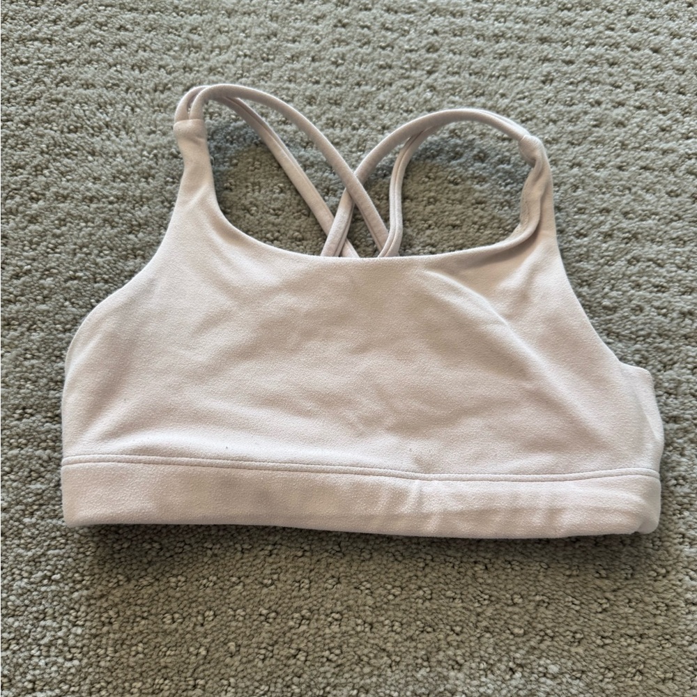 Girls pink Athleta sports bra size 7.